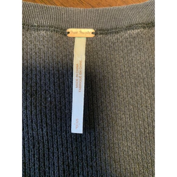 Free People S/P Waffle Knit Aztec Boho Henley Western Southwest - Picture 4 of 7